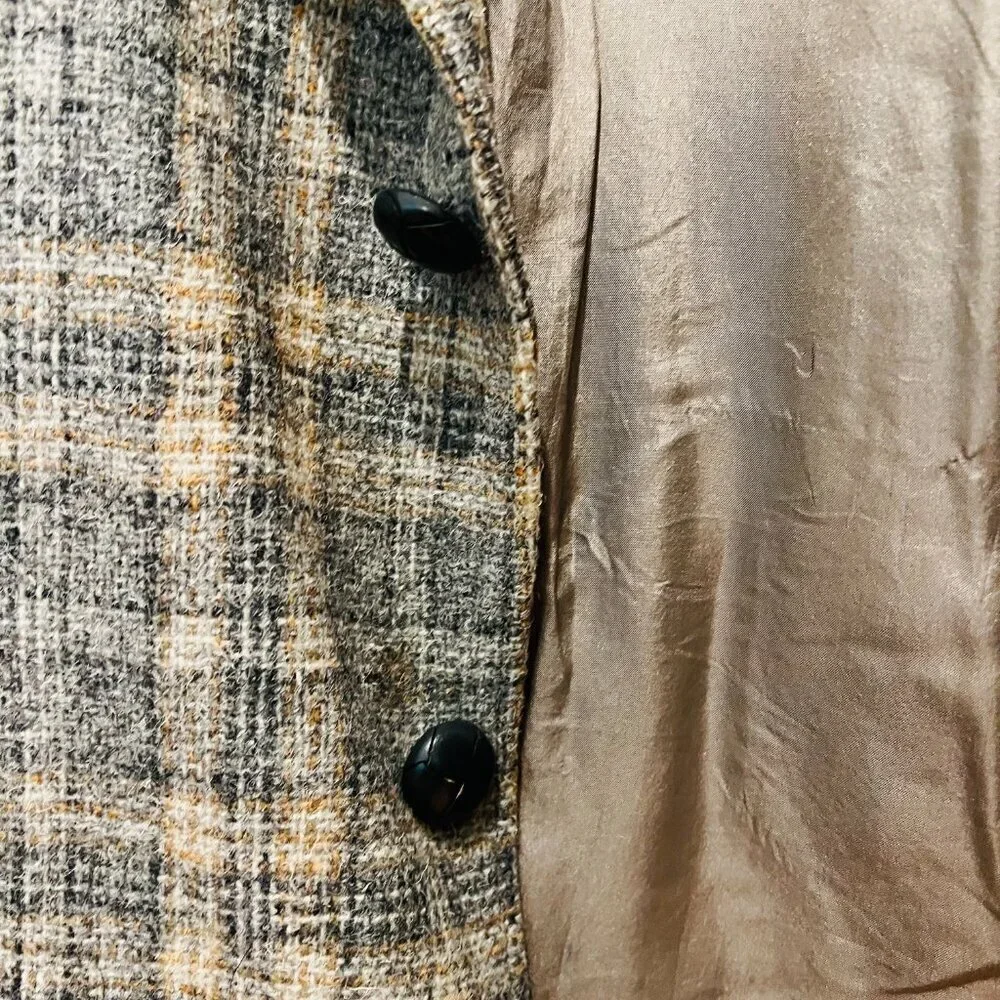Vintage Daks London New York 42 R Blazer Jacket Plaid Sports Coat Lined
